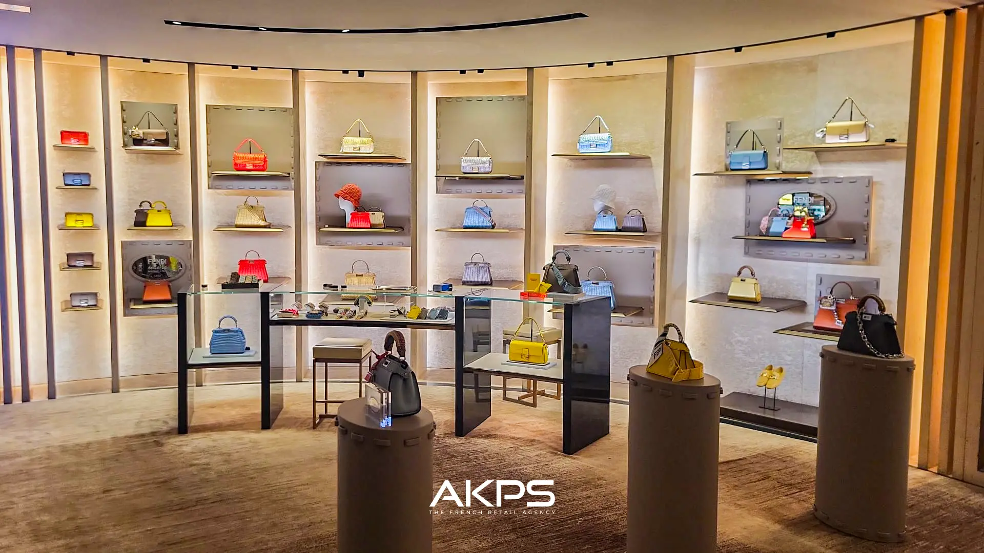 installateur plv display pret porter vetement fendi mode agence publicite magasin europe france paris merchandising akps