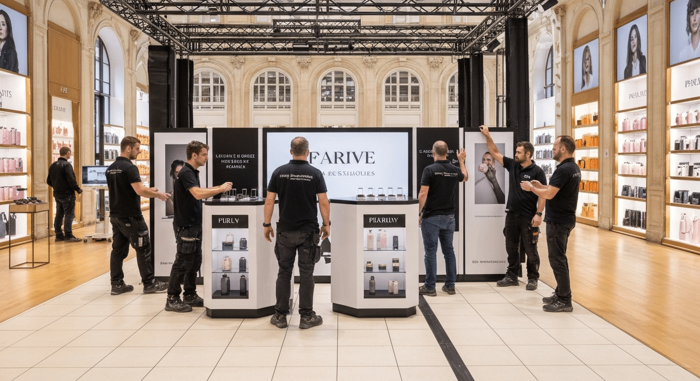 Installation PLV à Paris : déploiement et pose de mobilier retail